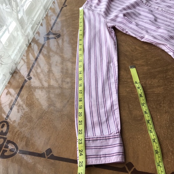 NFS- Mossimo Pink Striped Oxford Shirt 💘 Medium - Picture 6 of 8